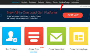how to create a landing page with getresponse