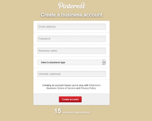 how to create pinterest business account
