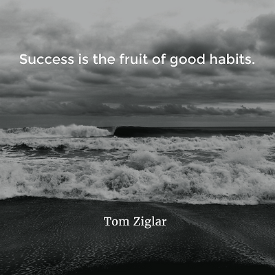 Tom Ziglar Success is the fruit of good habits